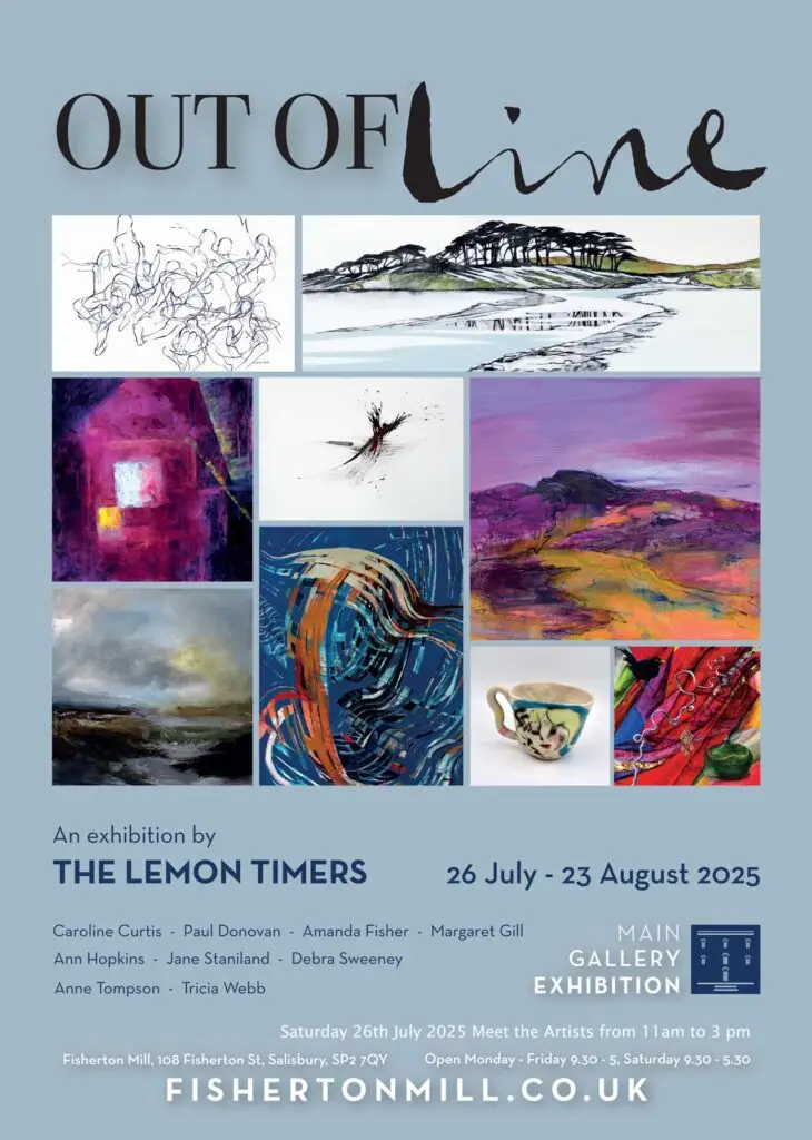 Poster of an exhibition of the lemon Timers at Fisherton Mill